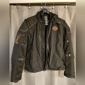 Harley Davidson Men's Sully Convertible Mesh Jacket Vest Large Like New